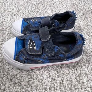 Clarks Blue Dinosaur Kids Sneakers